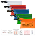 14 Piece On the Go First Aid Kit in Translucent Vinyl Zipper Pouch with Triple Antibiotic Ointment